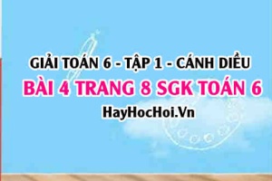 Giải bài 4 trang 8 Toán 6 Tập 1 SGK Cánh Diều